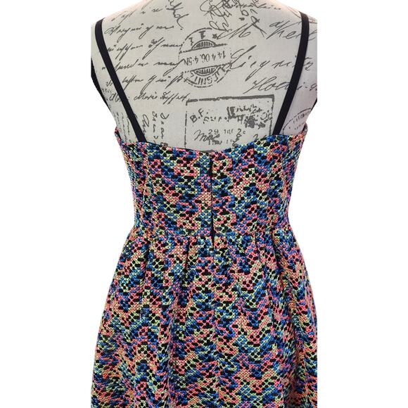 Tracy Reese Anthropologie Dress Size 6 Neon Bright Colors Spring Bold Print - Picture 5 of 16